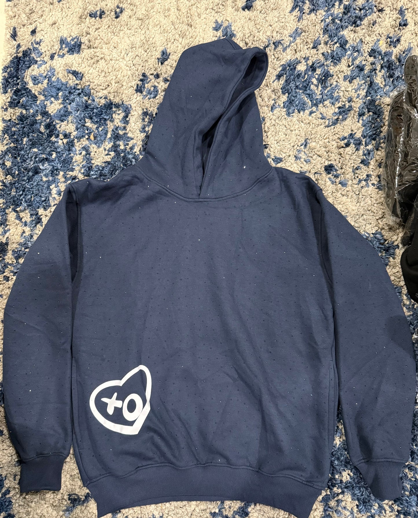 Navy/White Rhinestone Sweatsuit