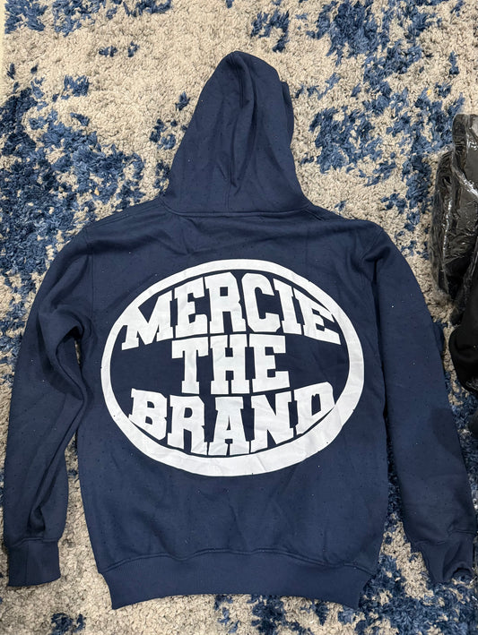 Navy/White Rhinestone Sweatsuit